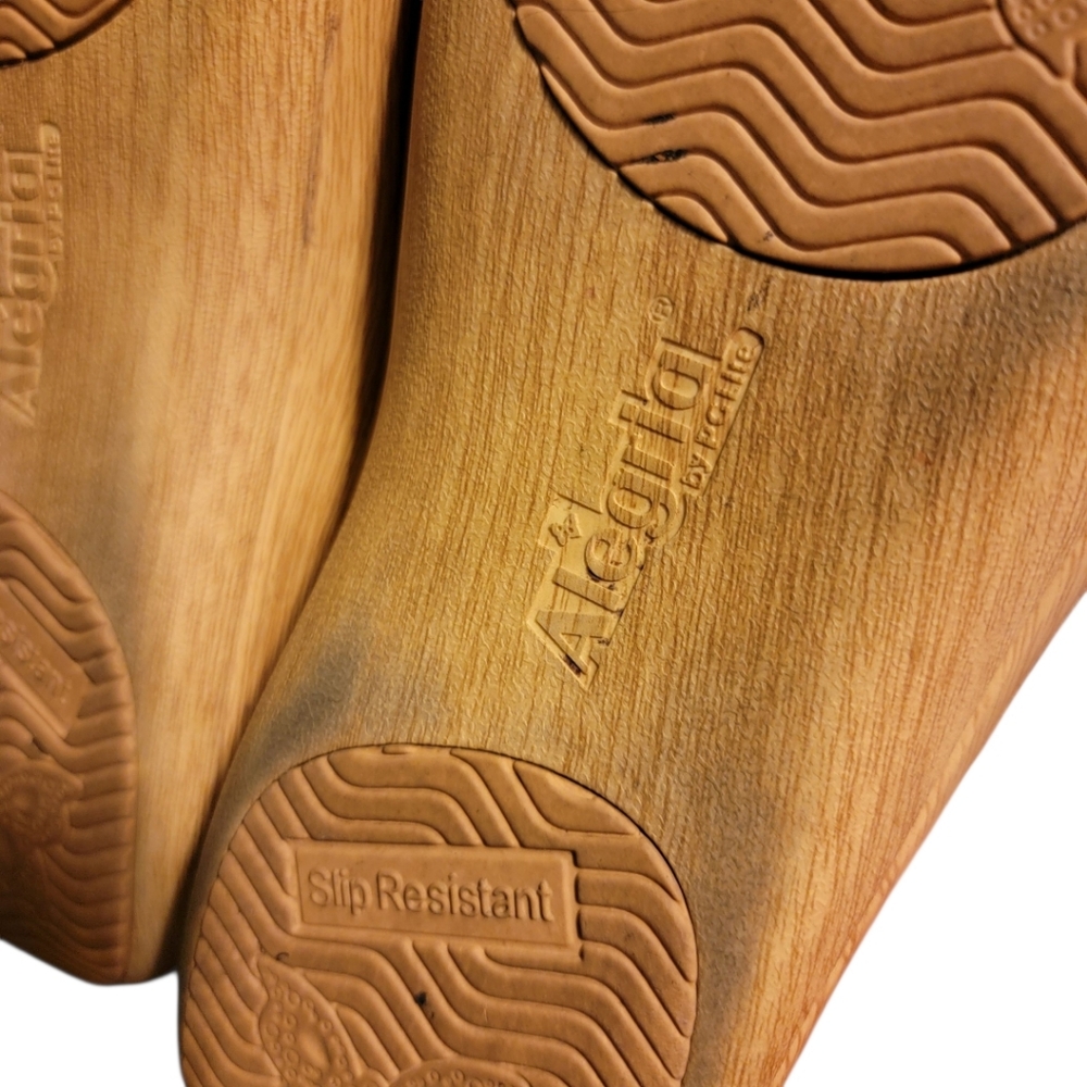 ALEGRIA Alegria Keli Ric Rack Tan Clogs Slip Resistant Size 41 US 9.5-10 - Picture 7 of 9